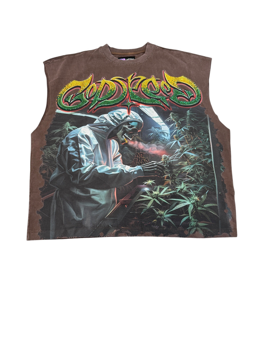 Godspeed 420 Indoor VVS Sleeveless Tee in Brown [S] God Speed