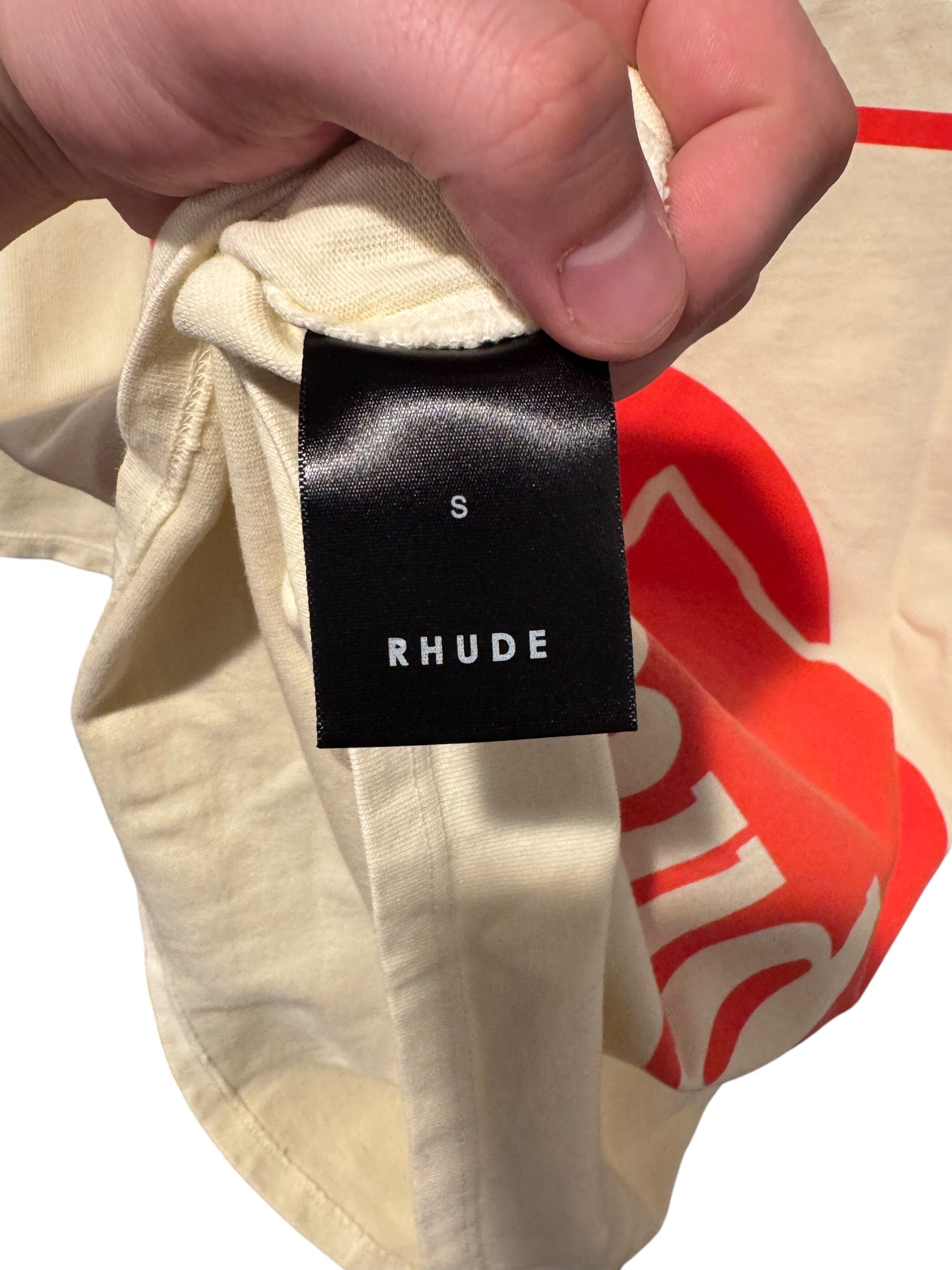 Rhude Moonlight Badge Tee in Vintage White [S] Rhude