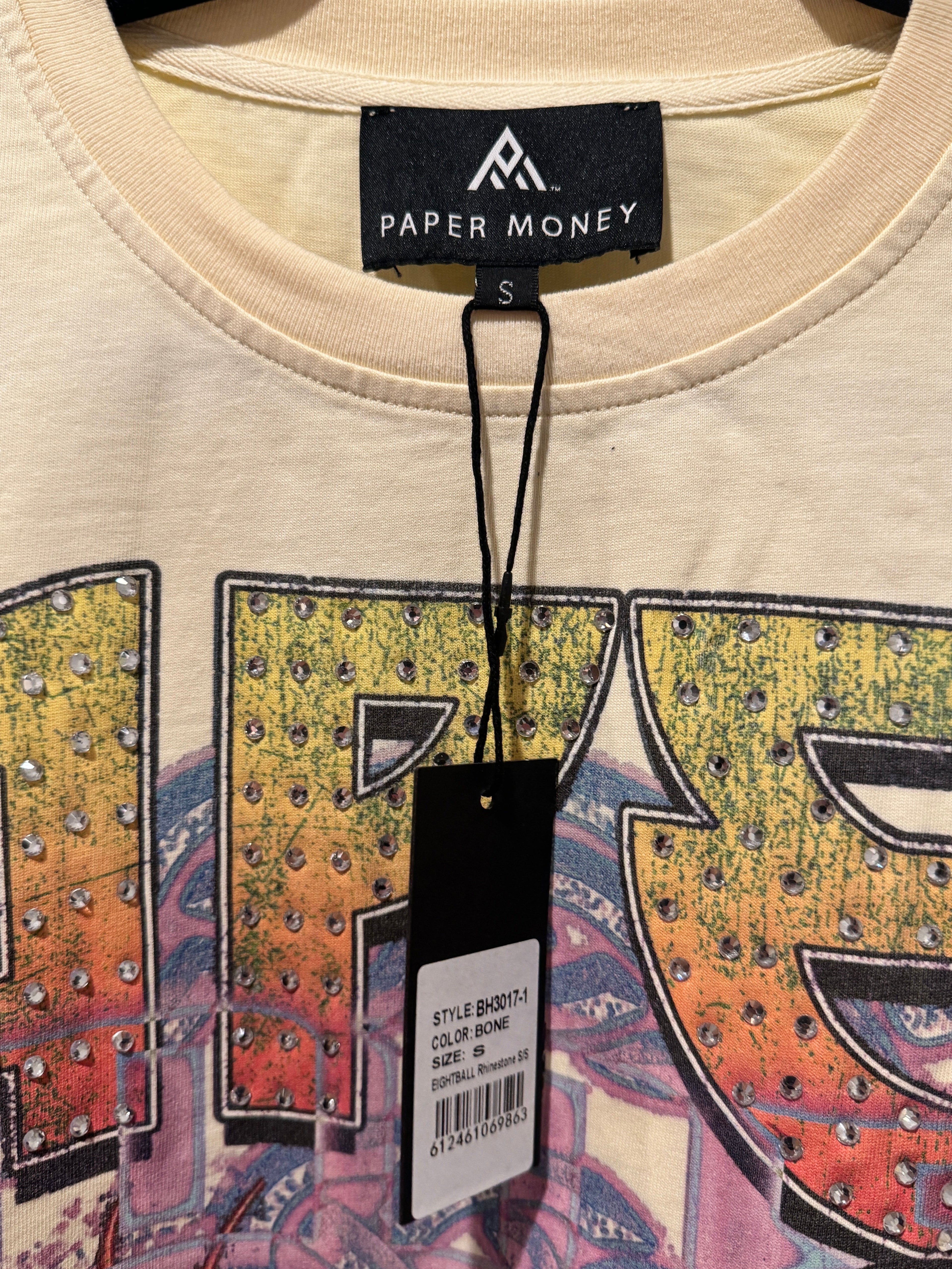 Paper Money Cream Skull Graphic Tee [S] Paper Money