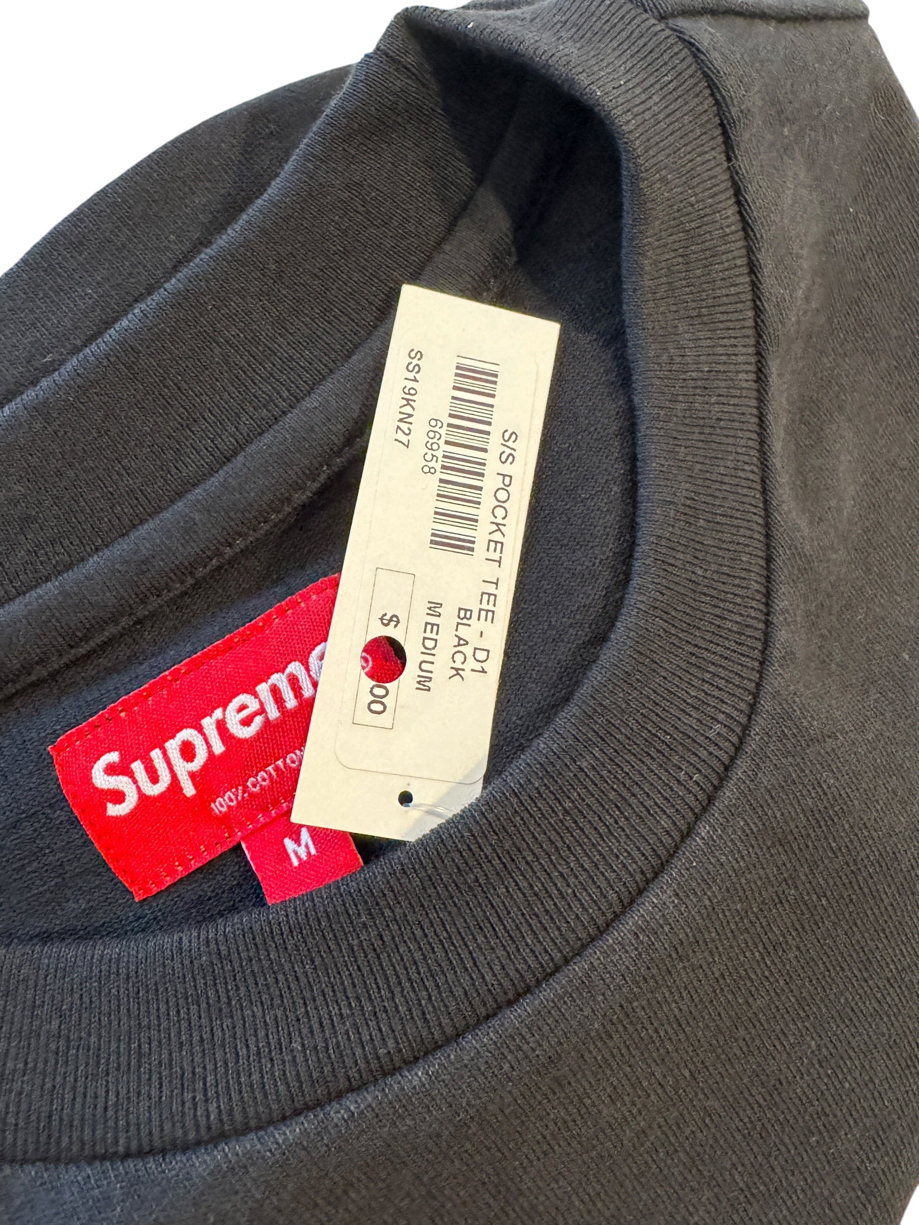Supreme Short Sleeve Pocket Tee Black [M]