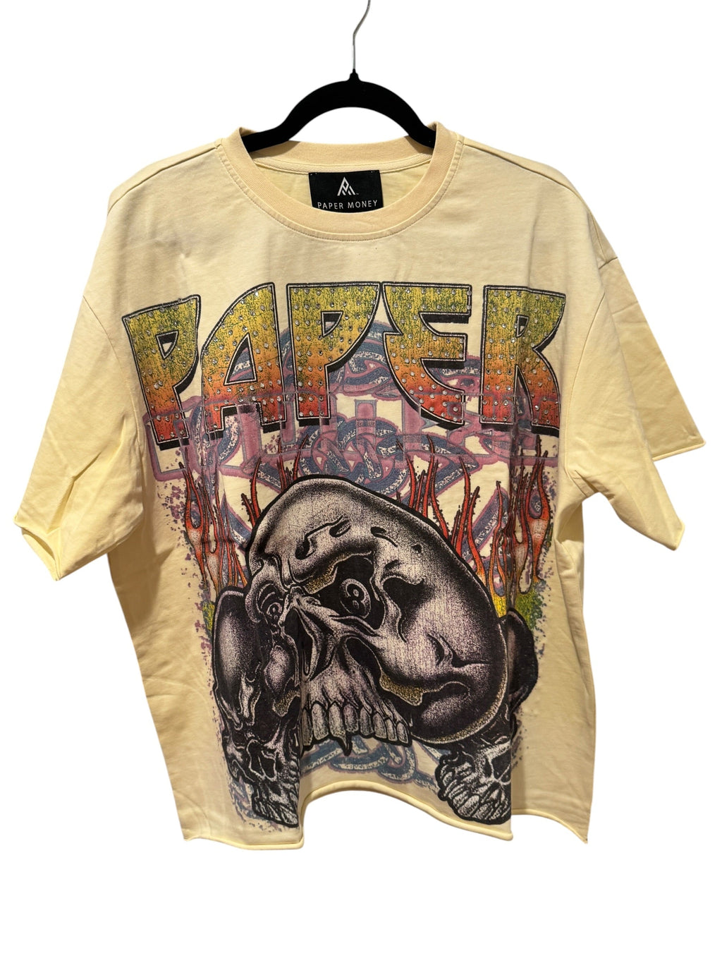 Paper Money Cream Skull Graphic Tee [S] Paper Money