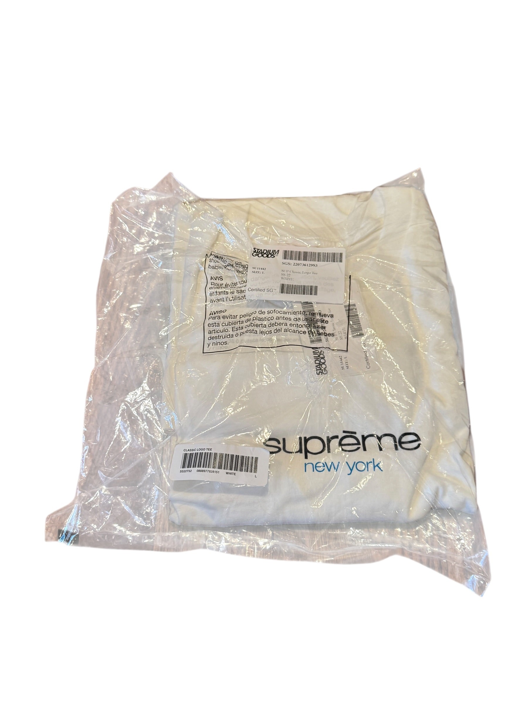 Supreme Classic Logo Tee SS22 White [L]
