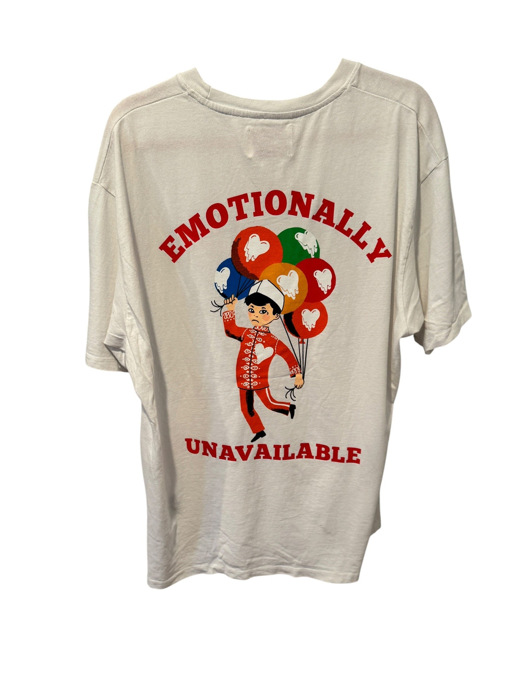 Emotionally Unavailable Balloon Boy Tee White [L] Emotionally Unavailable