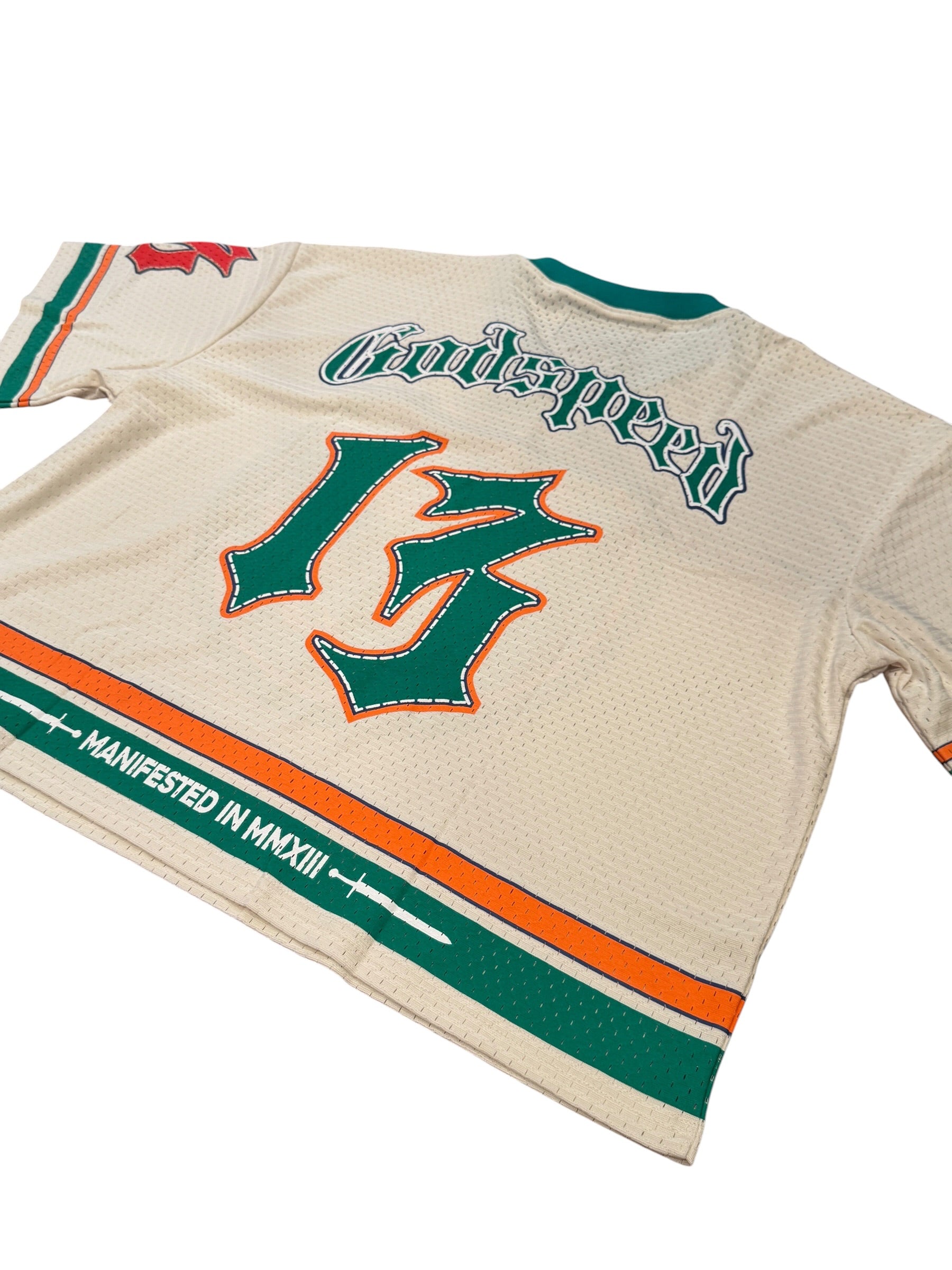 Godspeed First Down Jersey FW25 Bone/Teal/Orange [M]