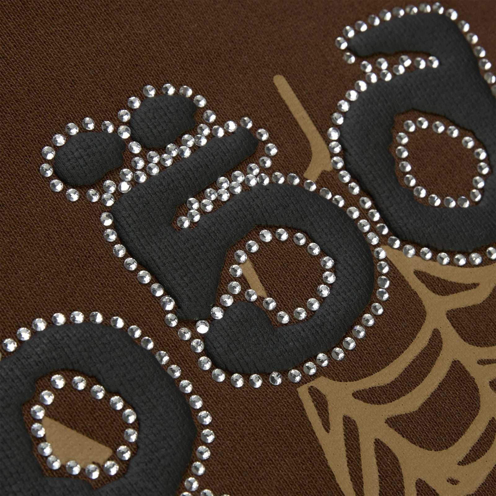 Sp5der OG Web Rhinestone Hoodie Brown [XS] Sp5der