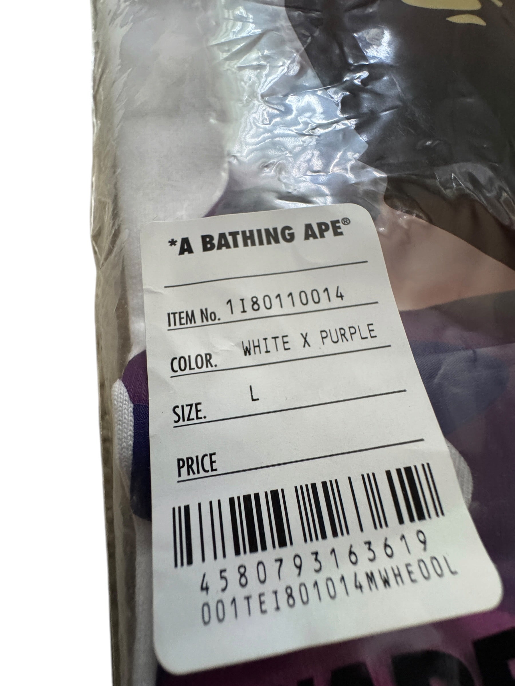 BAPE A Bathing Ape Purple Color Camo Tee [L]