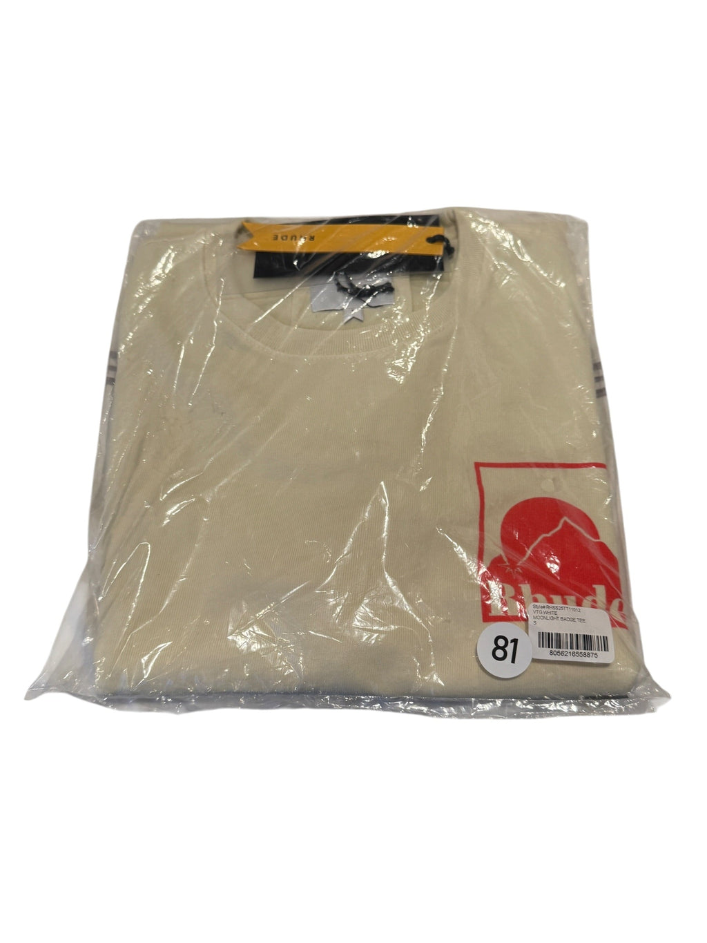 Rhude Moonlight Badge Tee in Vintage White [S] Rhude