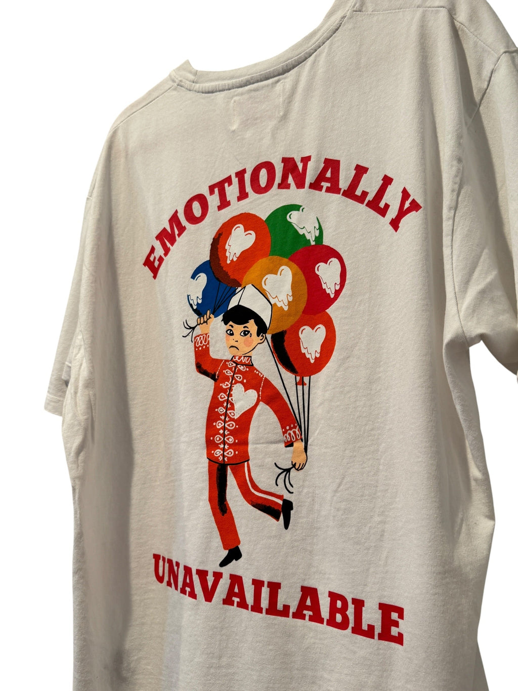 Emotionally Unavailable Balloon Boy Tee White [L] Emotionally Unavailable