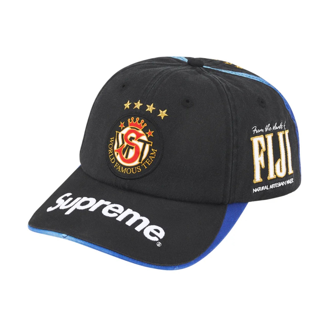 Supreme x Fiji Collab 6-Panel Hat Black SS26 [OS]