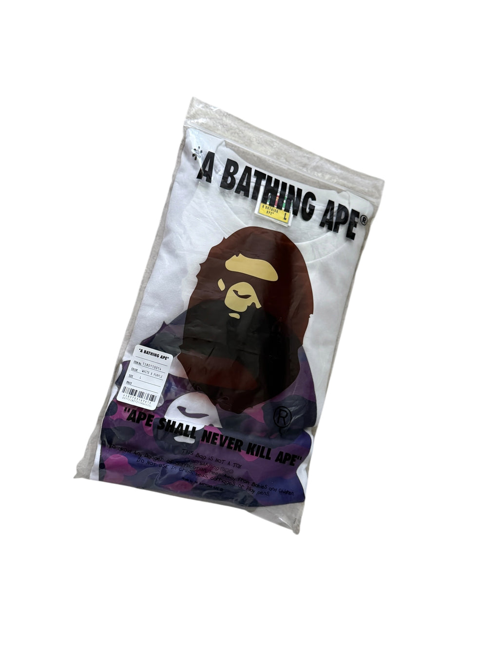 BAPE A Bathing Ape Purple Color Camo Tee [L]