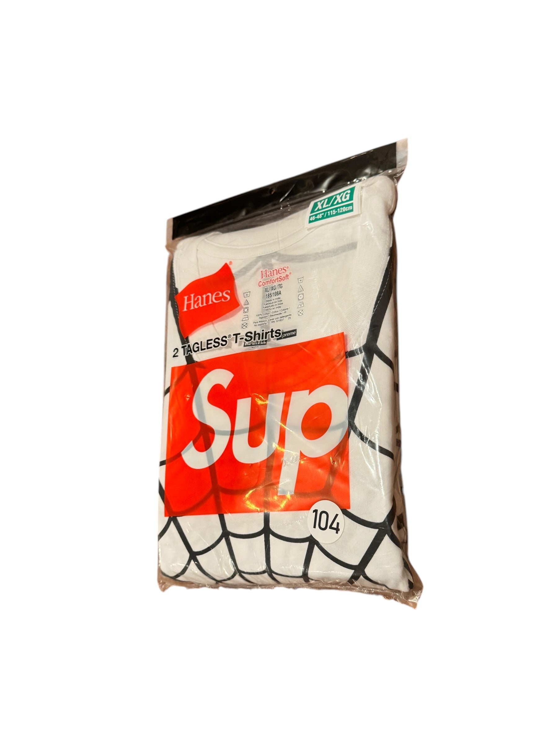 Supreme x Spiderman 2 Pack Tag-less Tees [XL] Supreme