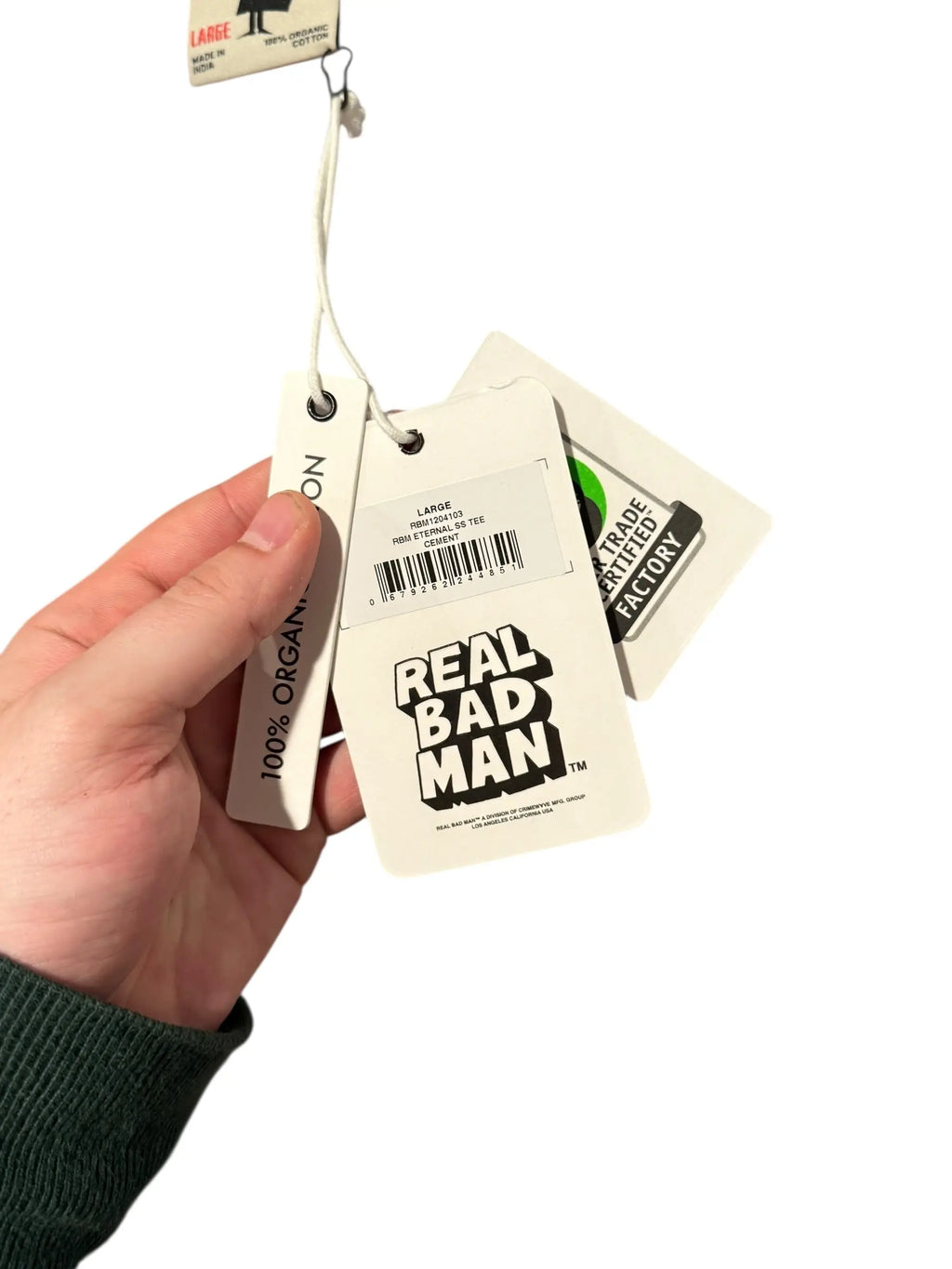 Real Bad Man “Eternal 03” Tee – Cement Grey (L) Real Bad Man