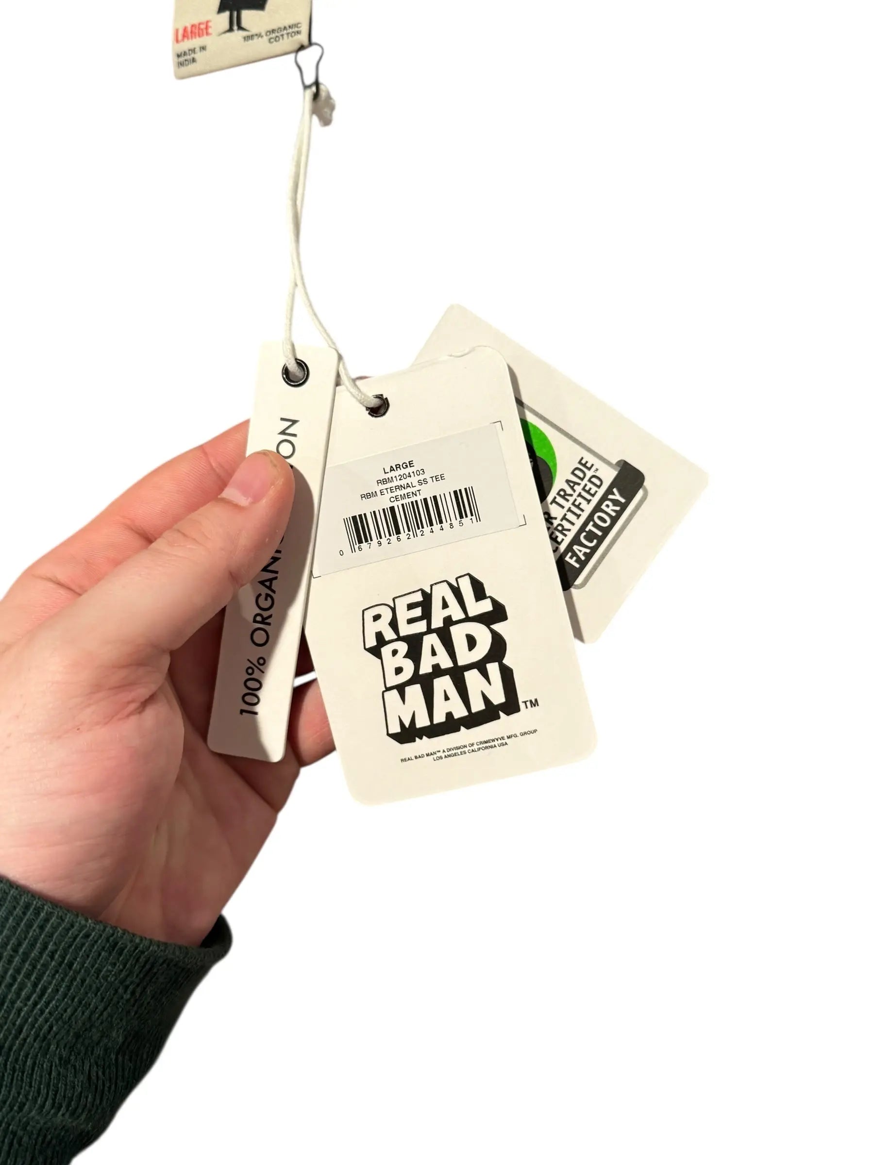 Real Bad Man “Eternal 03” Tee – Cement Grey (L) Real Bad Man