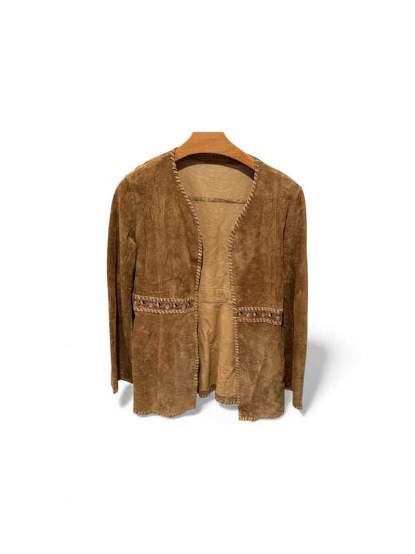 Vintage Tan Genuine Suede Jacket (S) Vintage