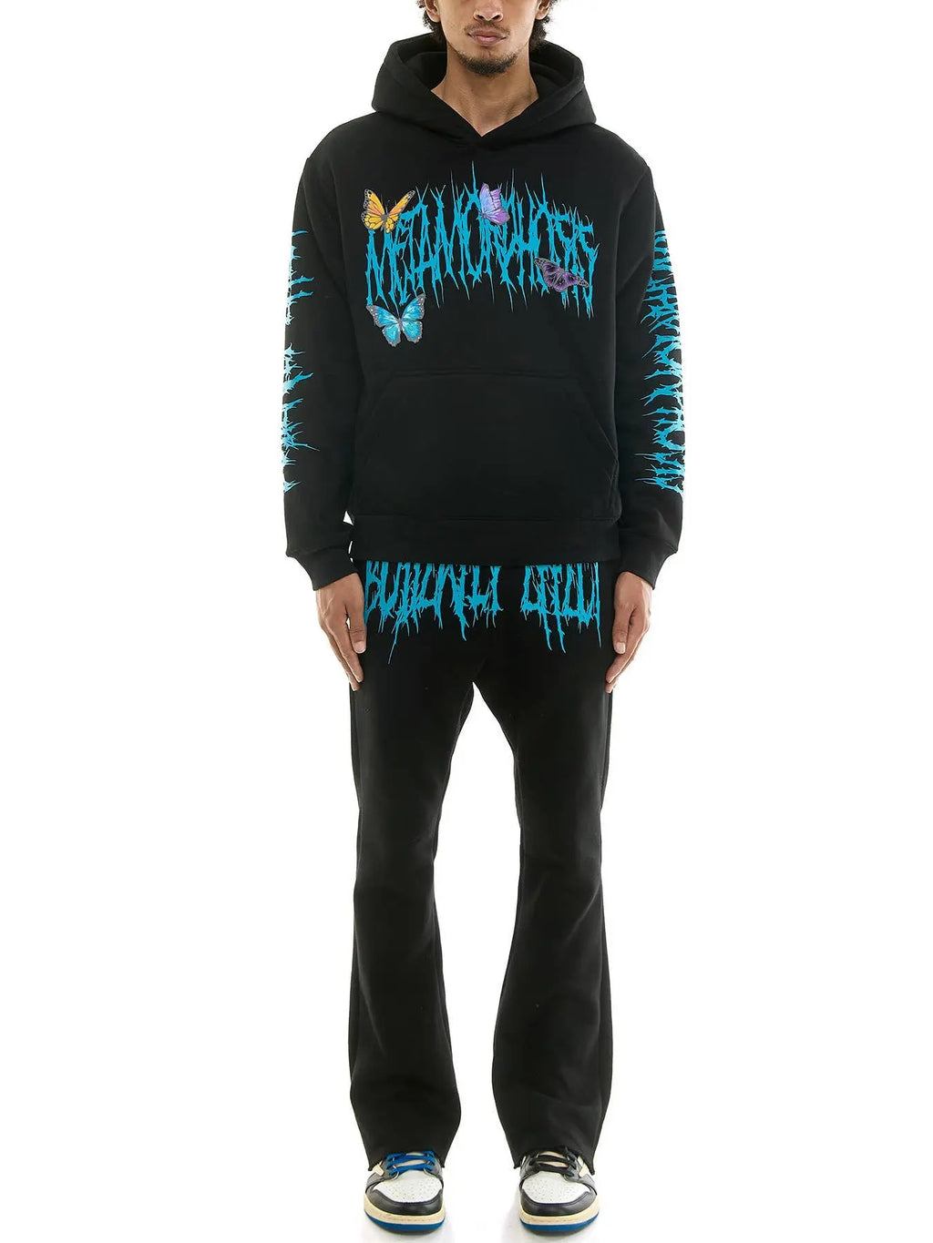 KDNK Butterfly Sweatsuit Set – Hoodie + Sweatpants (L) KDNK