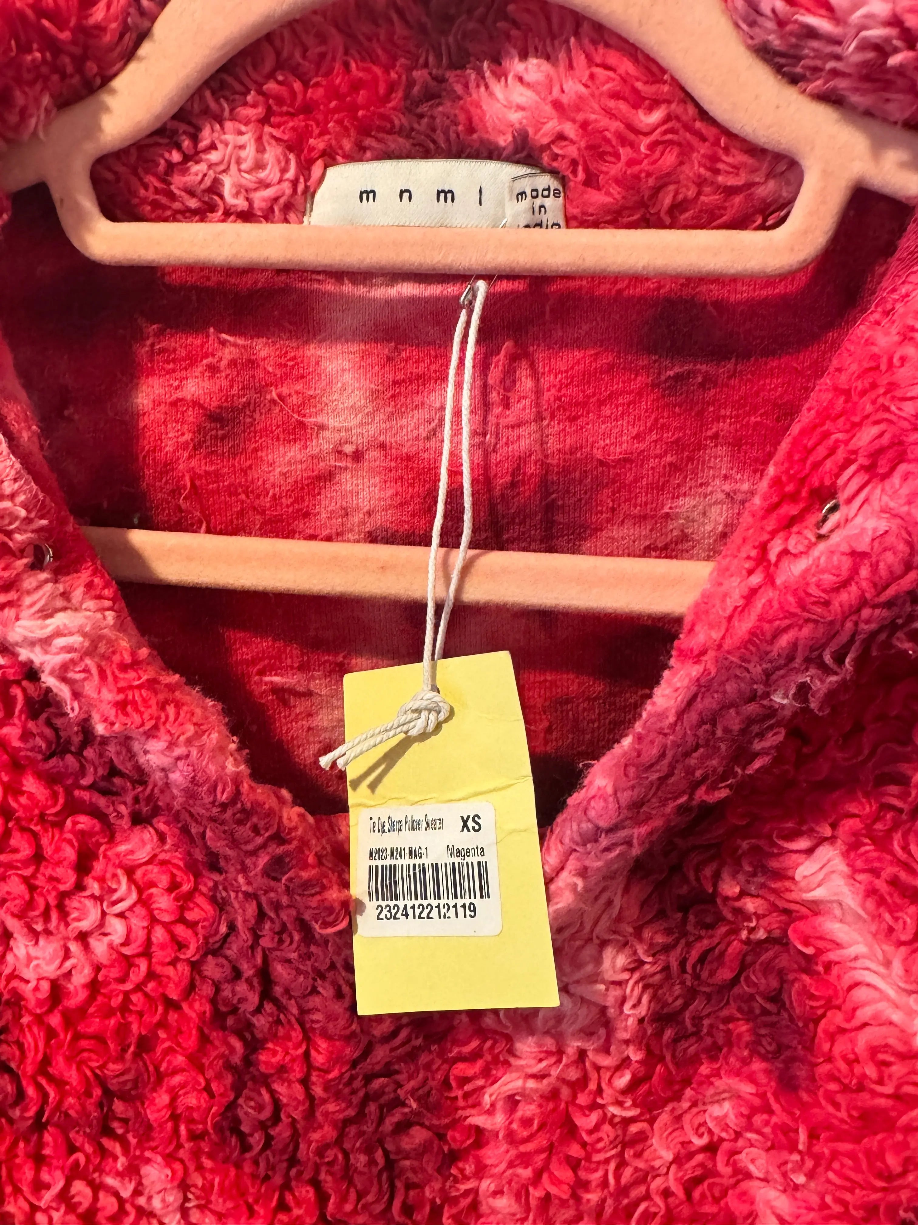 MNML Red Tie-Dye Sherpa Pullover (XS) MNML