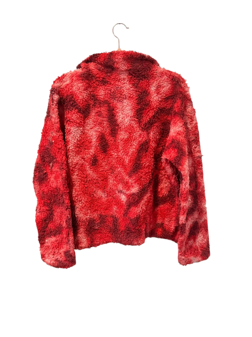 MNML Red Tie-Dye Sherpa Pullover (XS) MNML