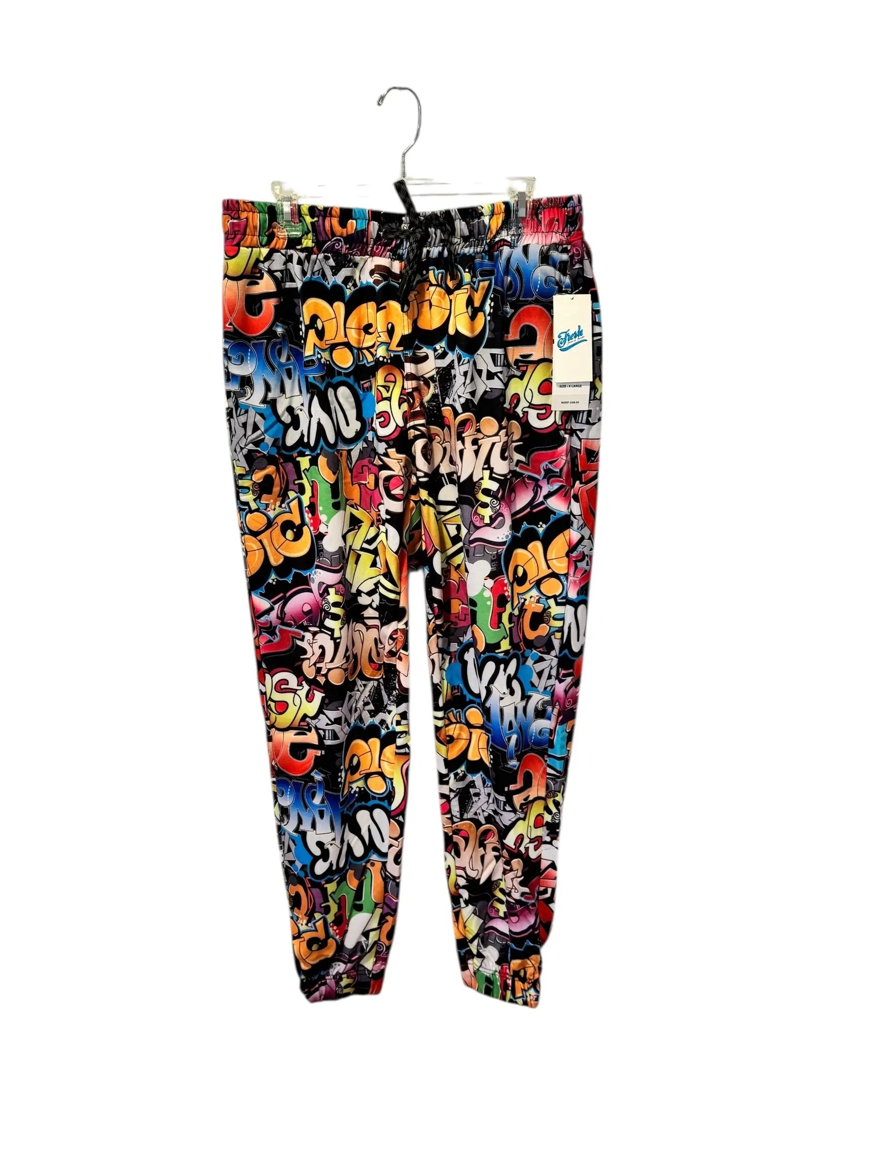 Fresh Prints of Bel-Air Multicolor Graffiti Print Joggers (XL) Drill Clothing Co.