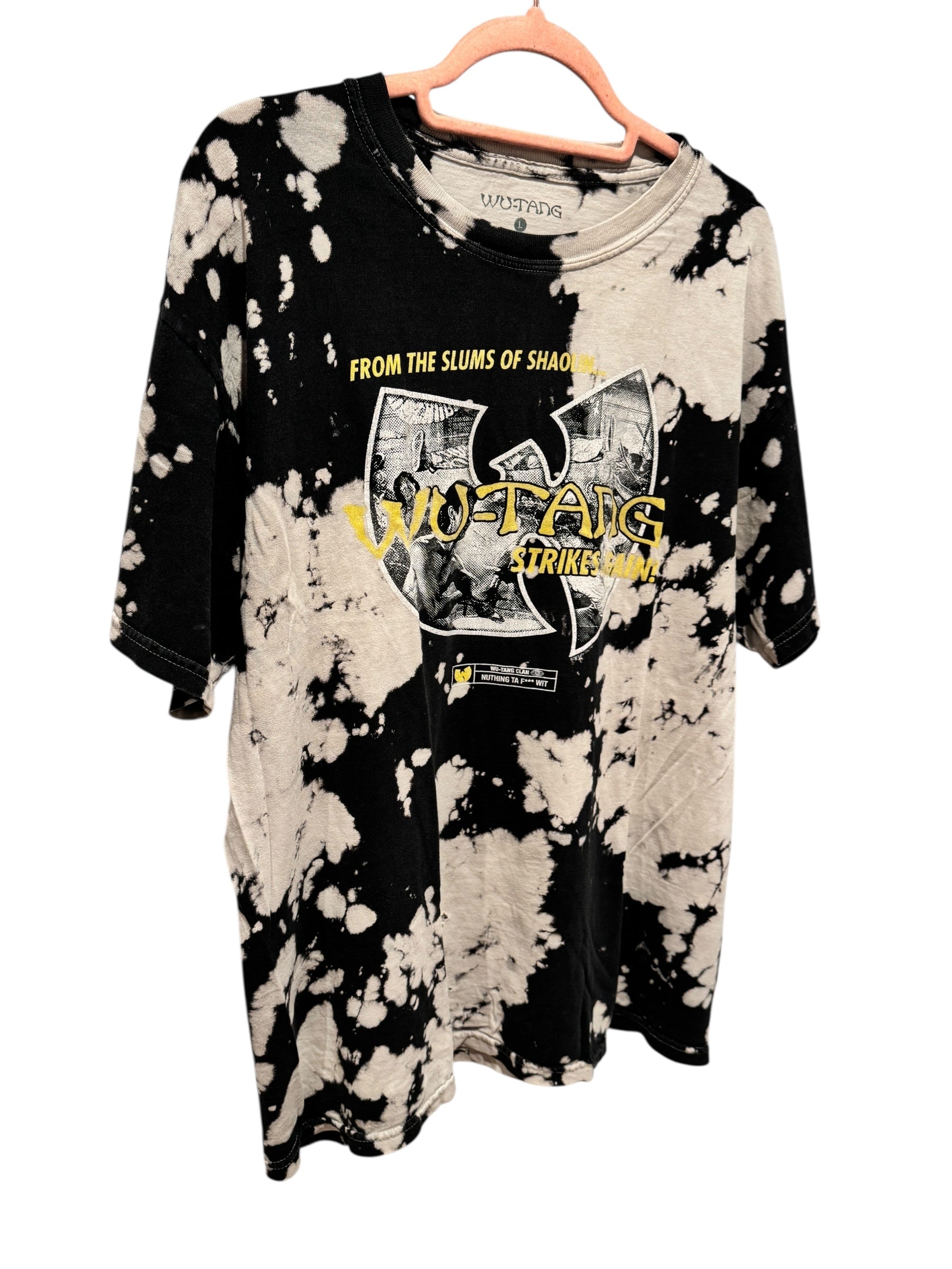 Wu-Tang Clan Bleach Tie-Dye Graphic Tee (L)