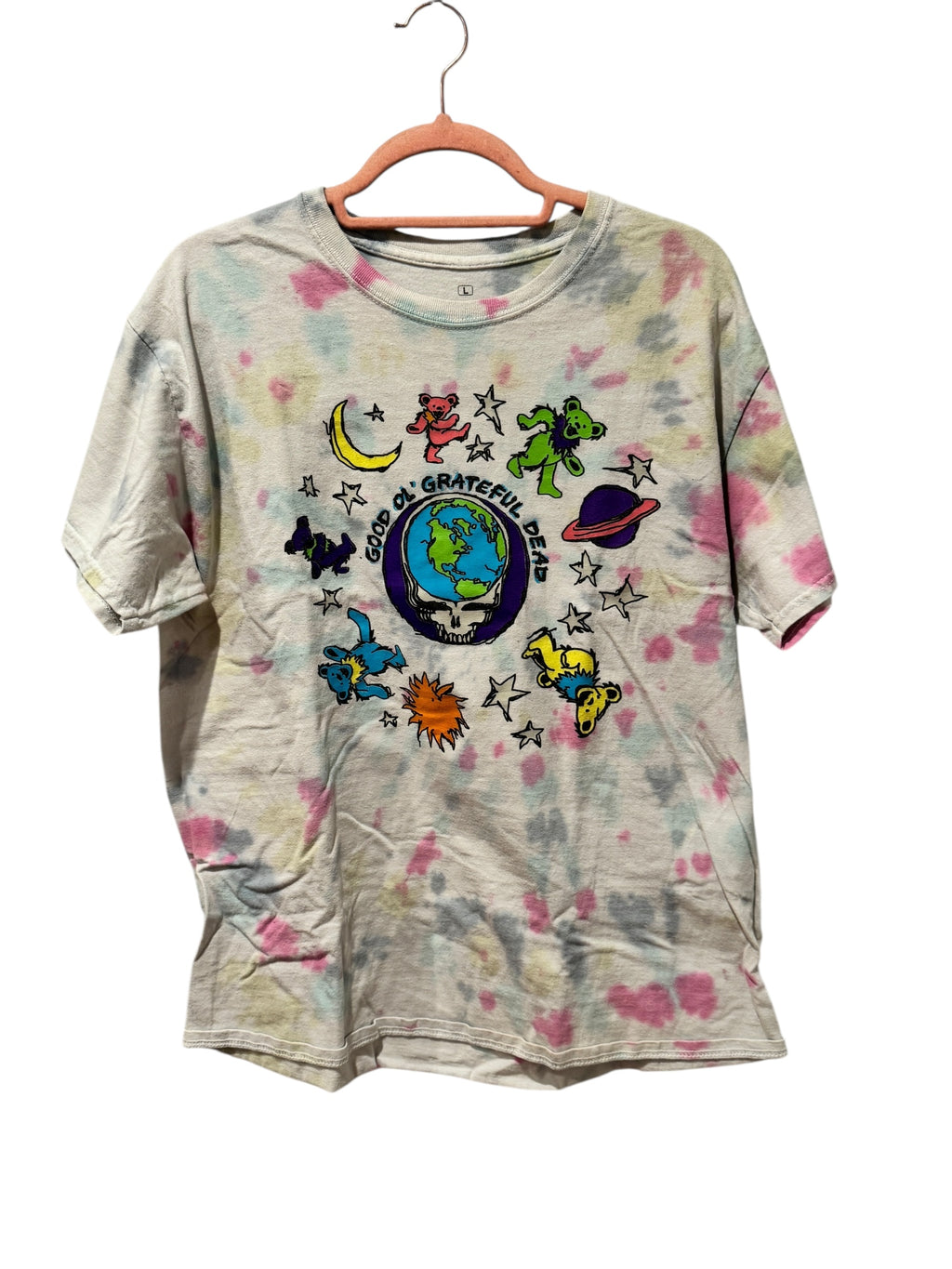 Good Ol’ Grateful Dead Dancing Bears Tie-Dye Tee (L)