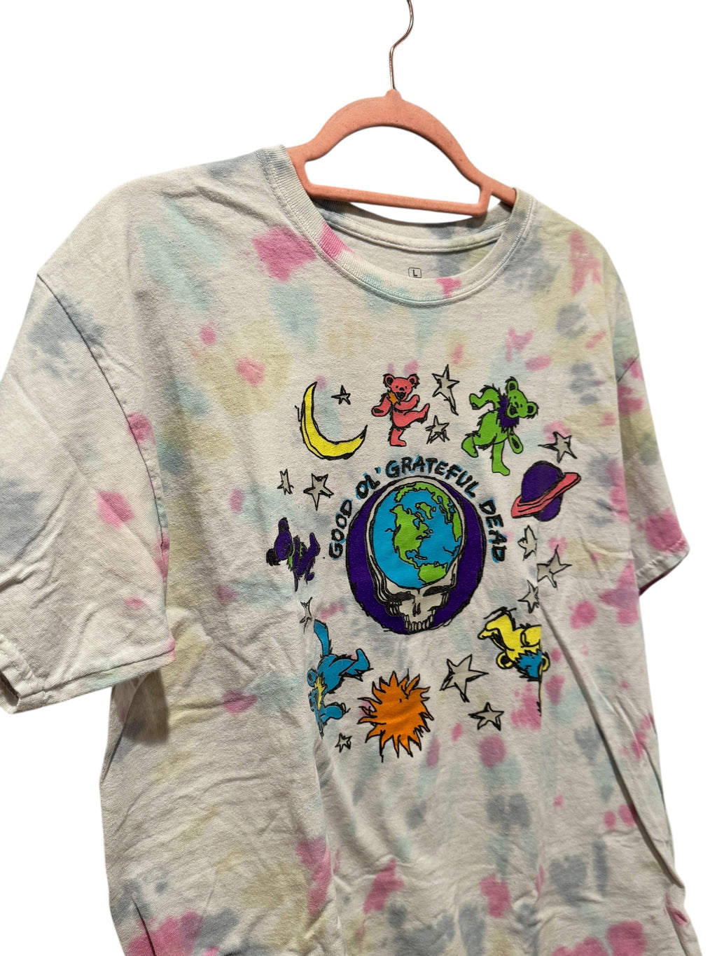 Good Ol’ Grateful Dead Dancing Bears Tie-Dye Tee (L)