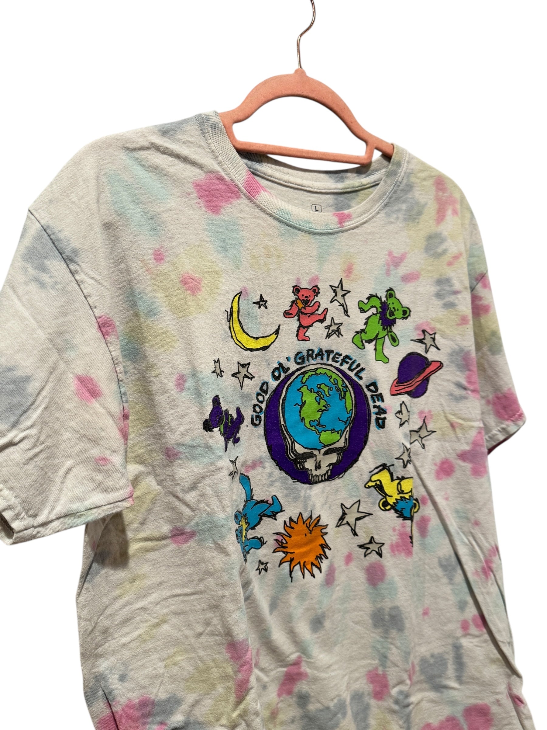 Good Ol’ Grateful Dead Dancing Bears Tie-Dye Tee (L)