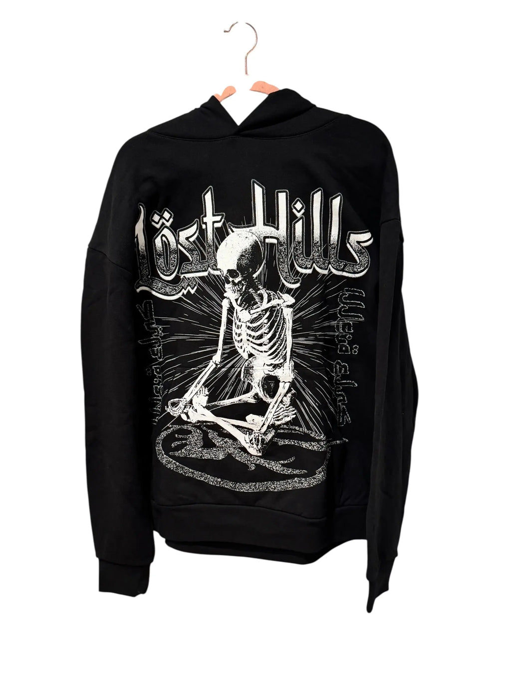 Lost Hills Skeleton Graphic Hoodie – Black (L) Lost Hills