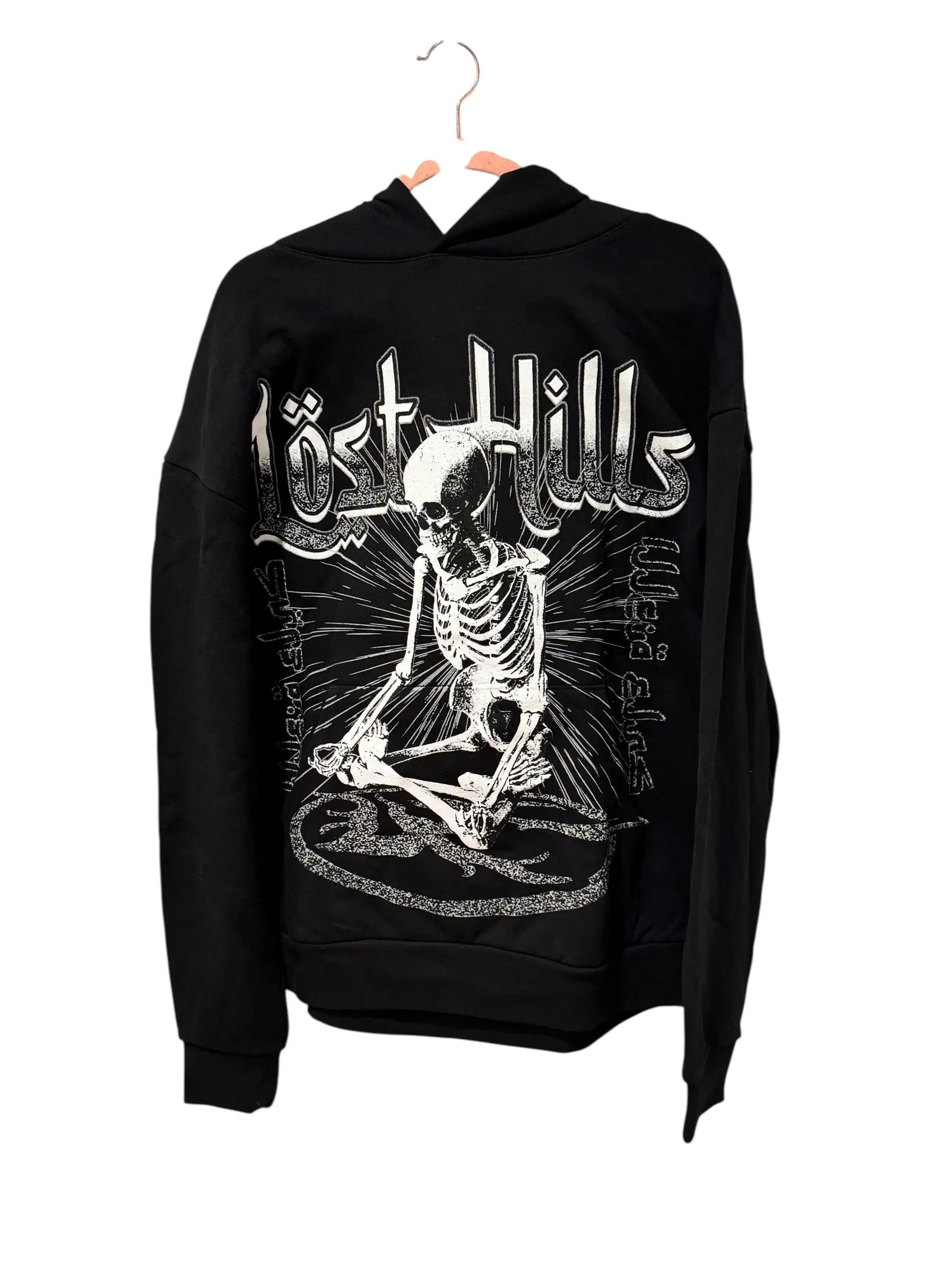 Lost Hills Skeleton Graphic Hoodie – Black (L) Lost Hills