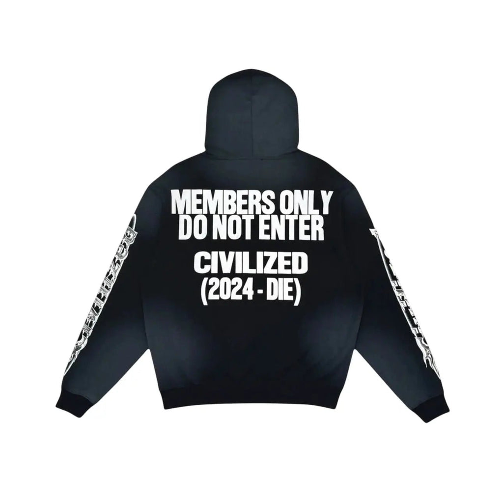 Civilized “Members Only / Do Not Enter” Hoodie (2024–DIE) (M) - Still Threaded Apparel