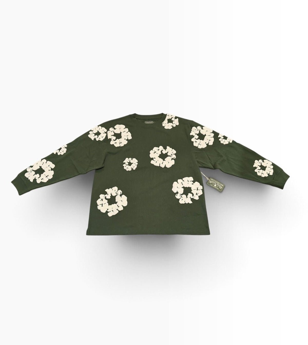 Denim Tears Cotton Wreath LS Tee in Green - [XL] - Still Threaded Apparel