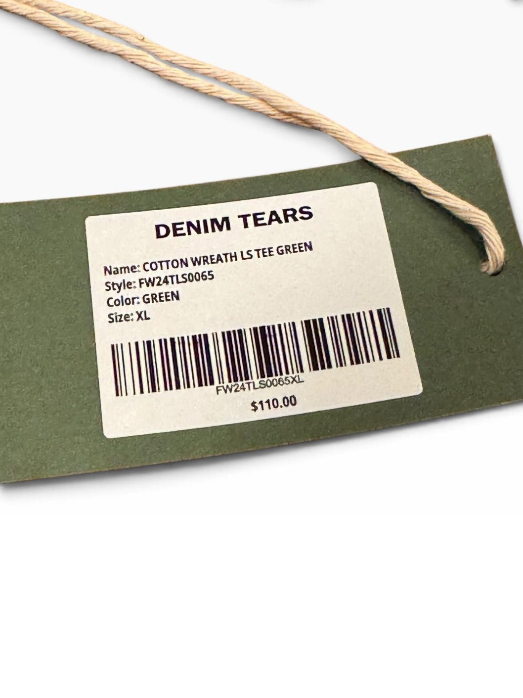 Denim Tears Cotton Wreath LS Tee in Green - [XL] - Still Threaded Apparel