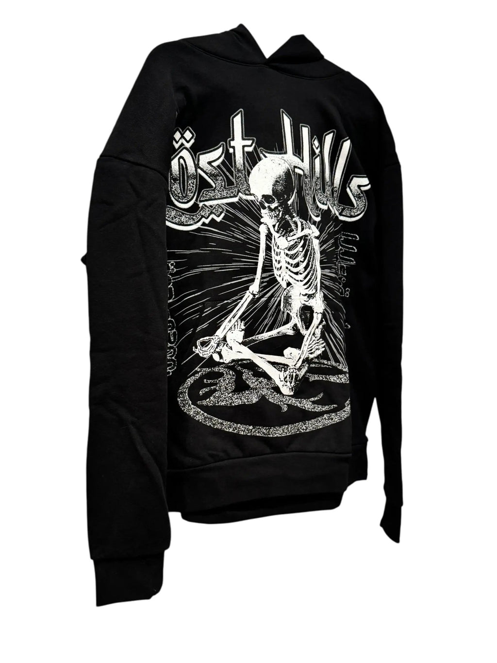 Lost Hills Skeleton Graphic Hoodie – Black (L) - Still Threaded Apparel