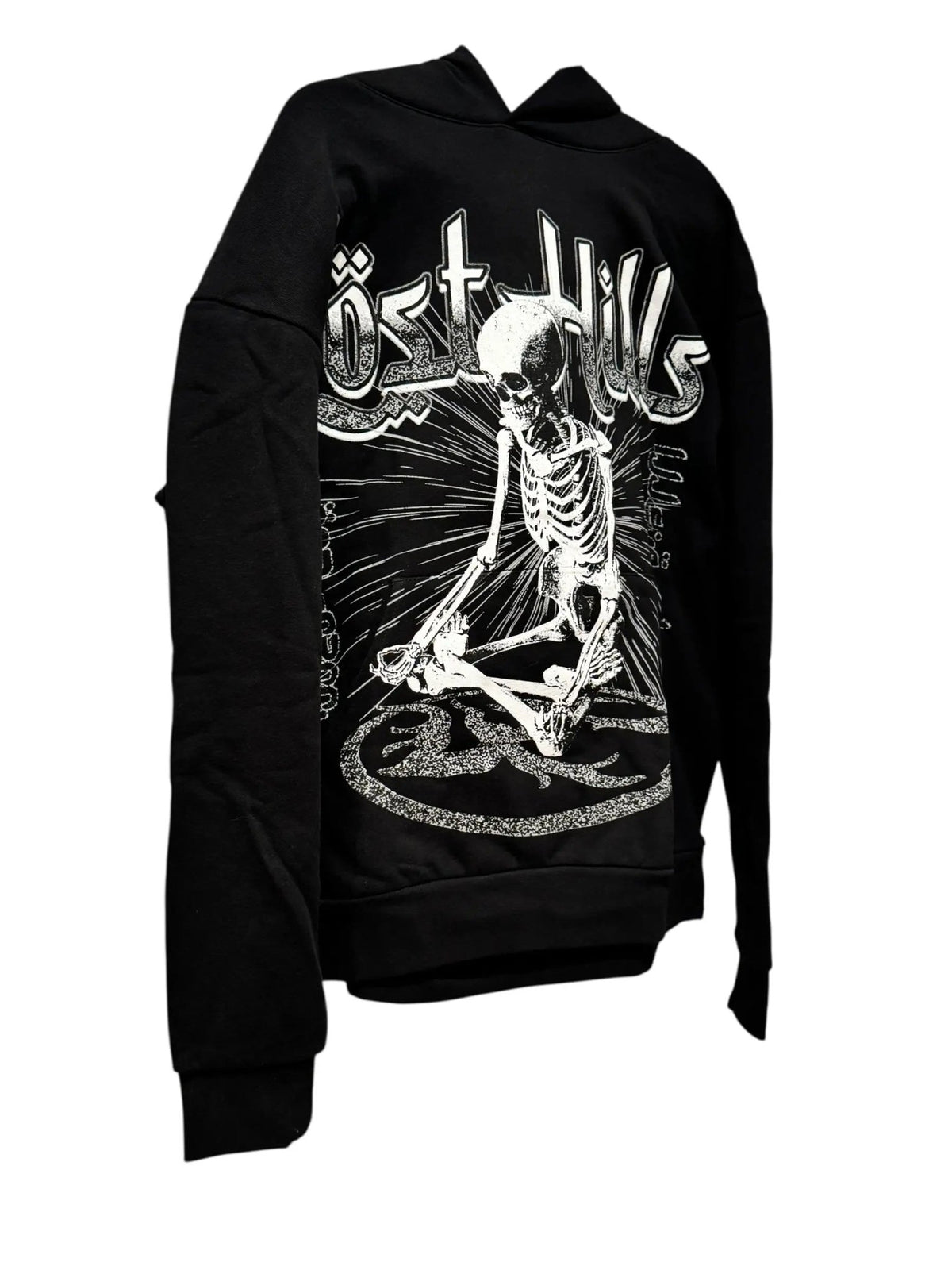 Lost Hills Skeleton Graphic Hoodie – Black (L) - Still Threaded Apparel