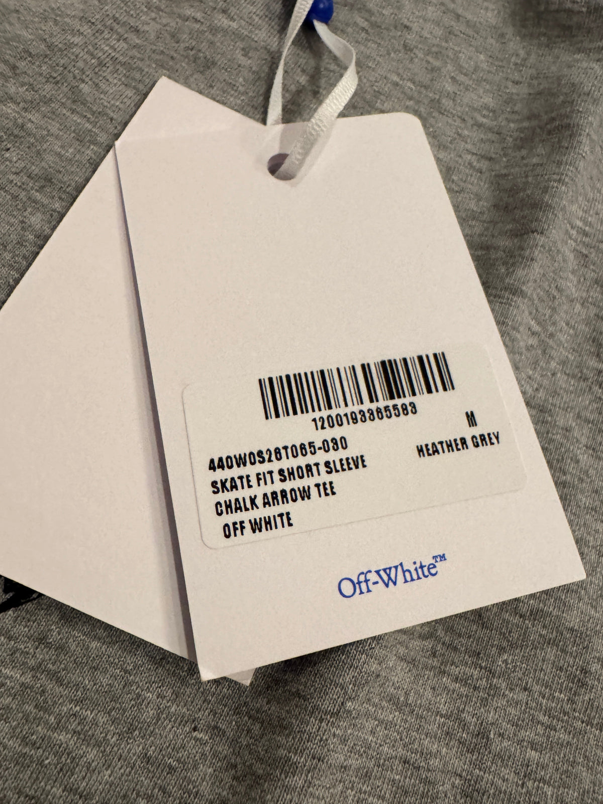 Off-White Chalk Arrow T-Shirt in Heather Grey SS26 - [M] - Still Threaded Apparel
