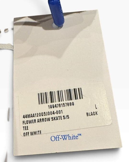 Off-White c/o Virgil Abloh Script Logo Skate S/S Tee in Black [L] - Still Threaded Apparel