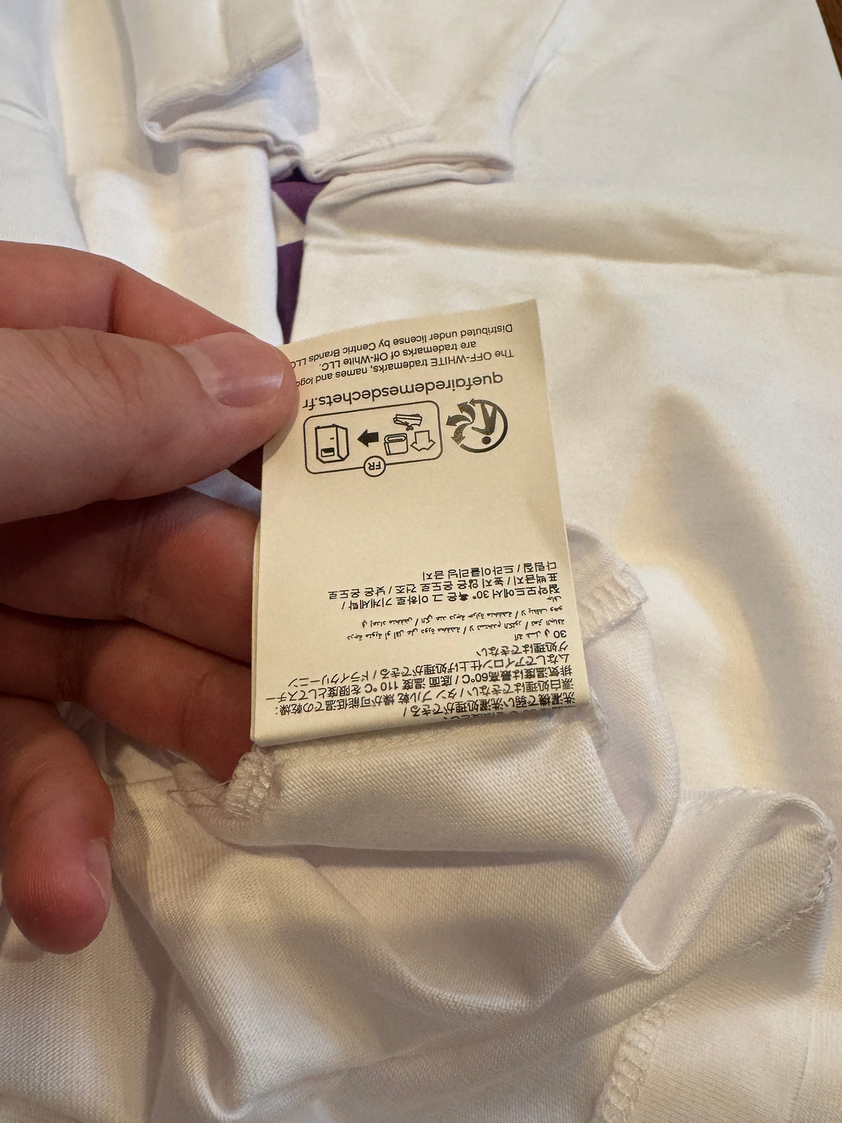 Off-White c/o Virgil Abloh Slim Signature arrow Tee in White [XL] - Still Threaded Apparel