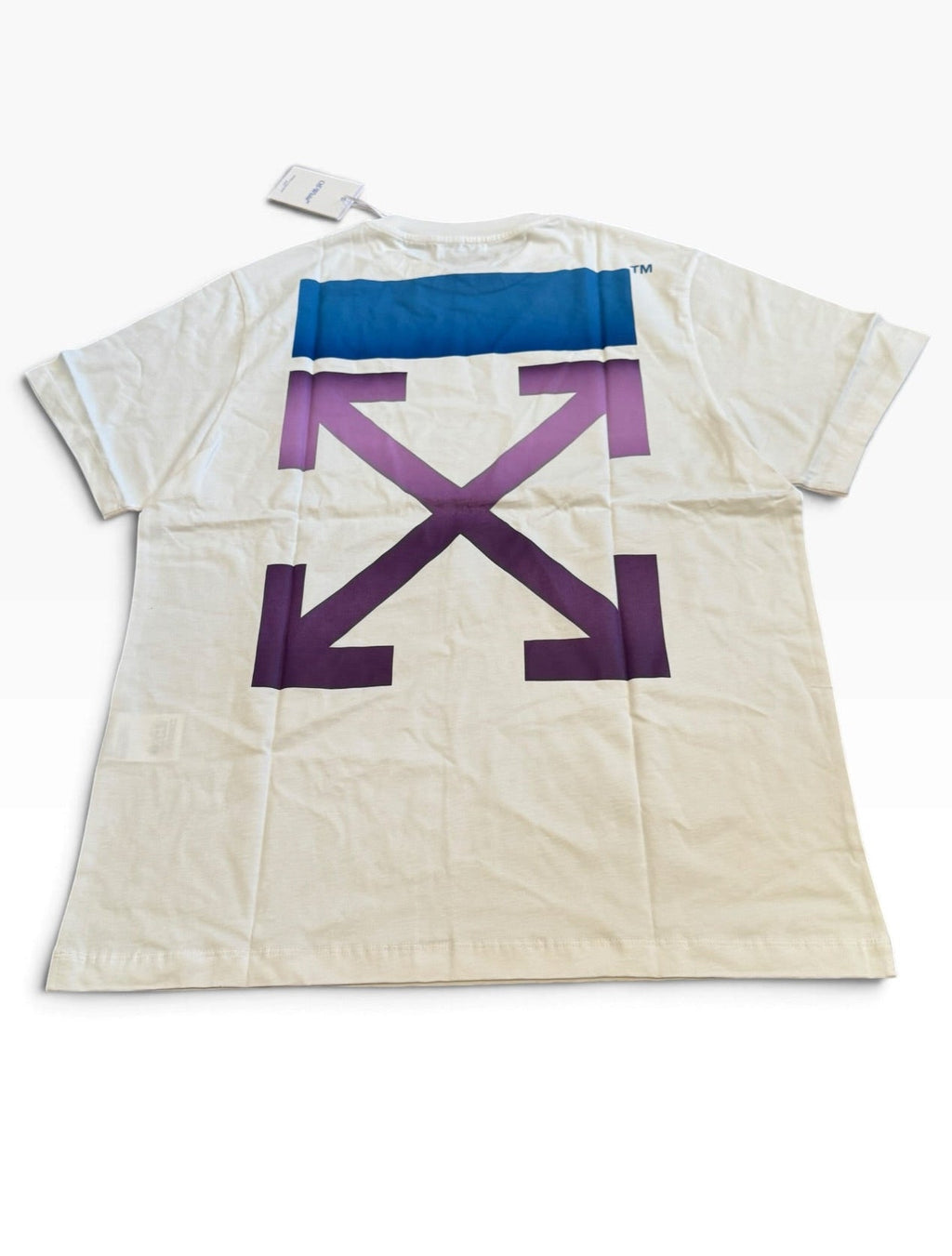 Off-White c/o Virgil Abloh Slim Signature arrow Tee in White [XL] - Still Threaded Apparel