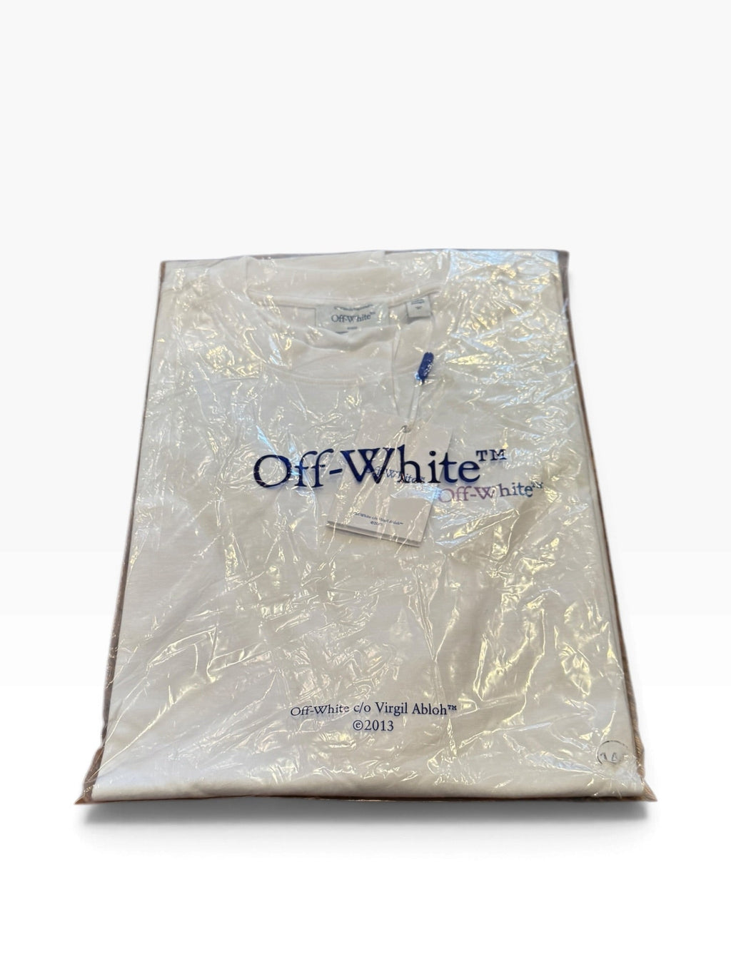 Off-White c/o Virgil Abloh Slim Signature arrow Tee in White [XL] - Still Threaded Apparel
